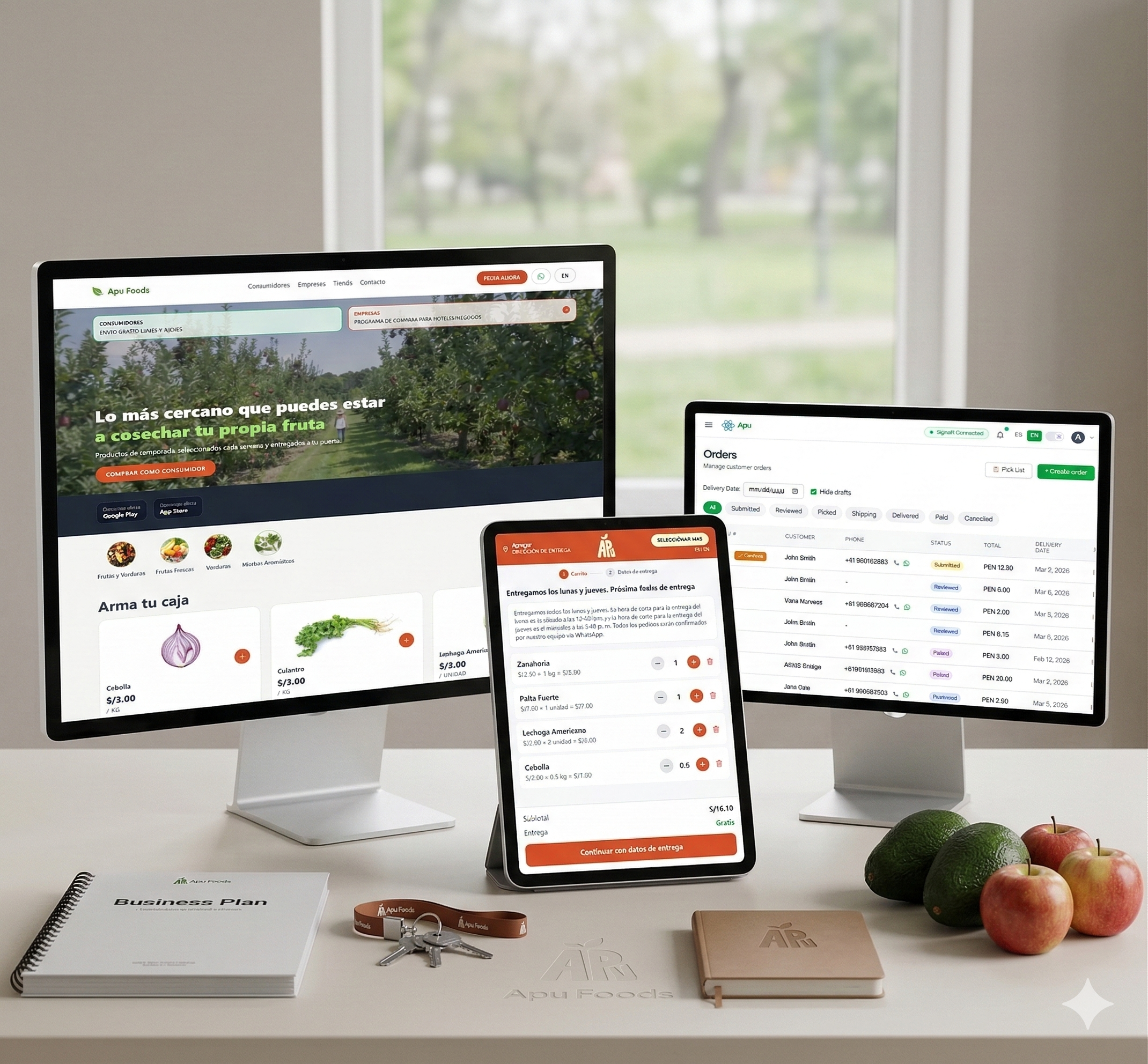 Apu food delivery platform operations dashboard and ordering experience